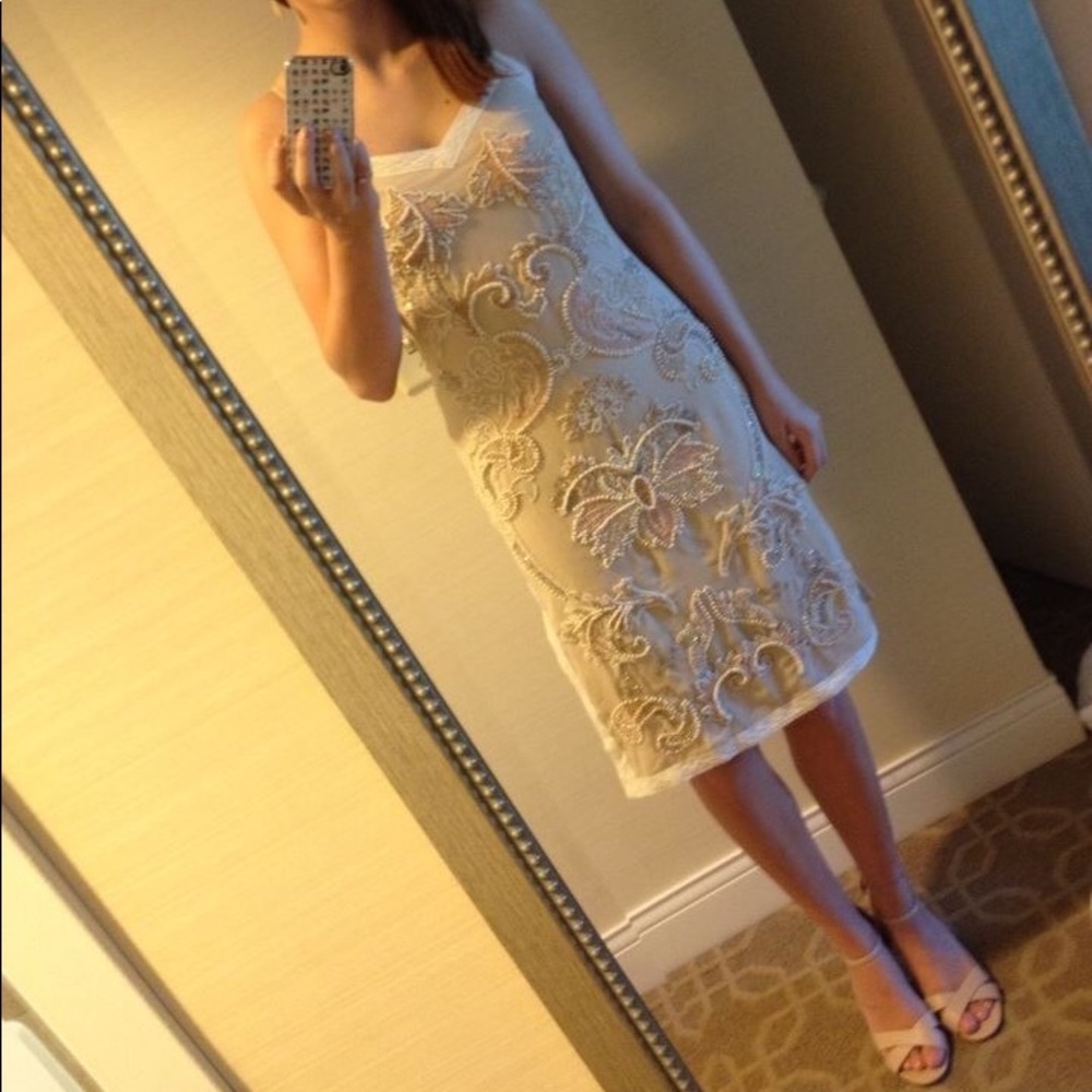 Champagne Beaded Needle and Thread/ASOS Dress